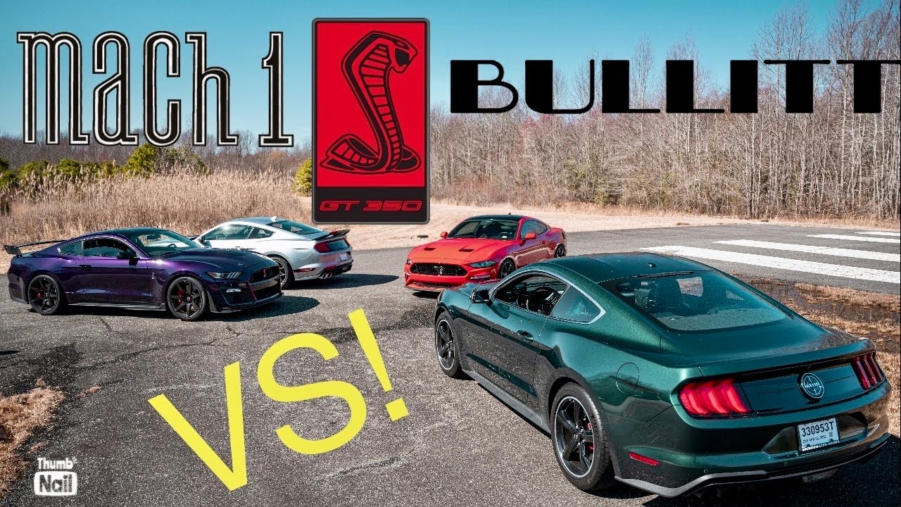 Manual Mustang shootout: Shelby GT350 vs. Mach-1 vs. Bullitt 0-60mph