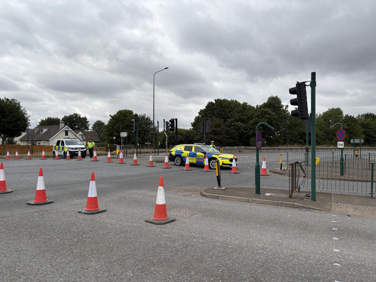 A police cordon at the scene of a fatal crash involving a police car and a Volkswagen Passat on the A66 in South Bank (Tom Wilkinson/PA) (PA Wire)
