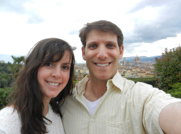 The author and Lori on the top of the Piazzale Michelangelo in Florence, Italy, in May 2013.