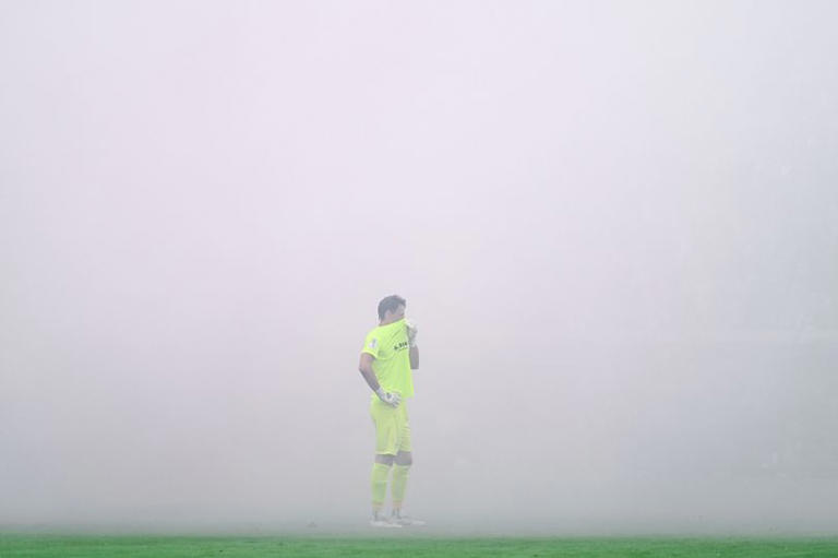 violent football match