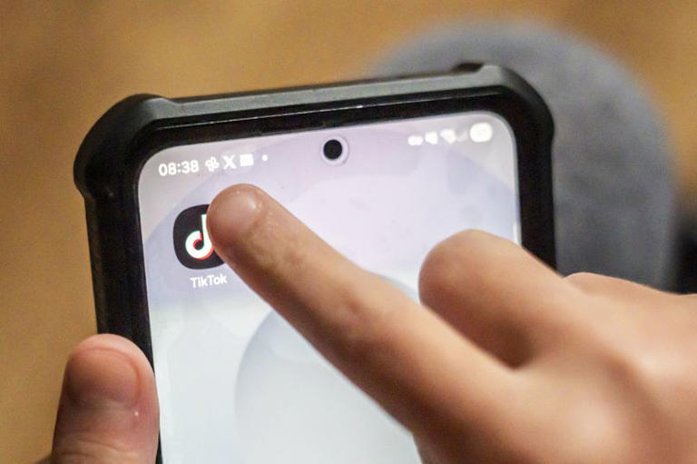 TikTok app on phone