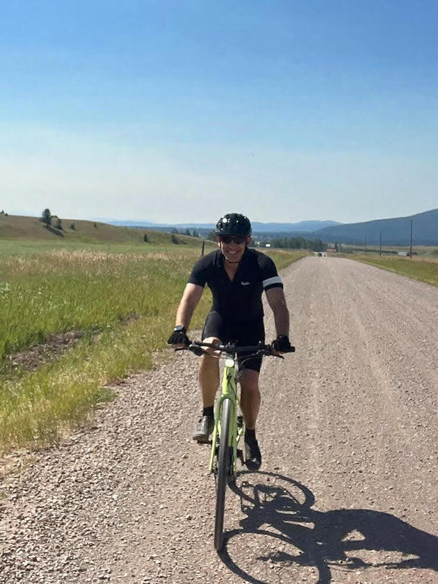 The author hitting the bike trail.