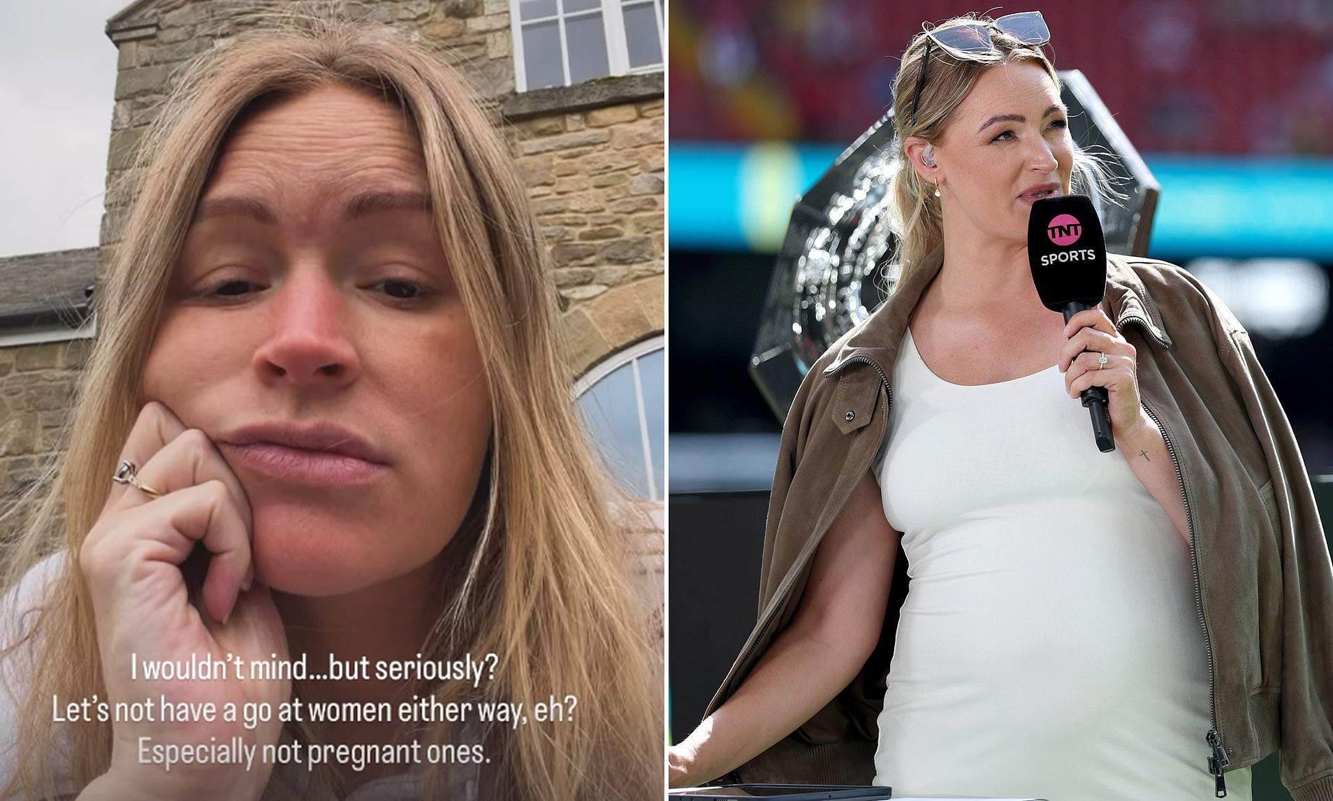 Pregnant Laura Woods hits back at 'odd' troll after he claimed her face 'doesn't move'