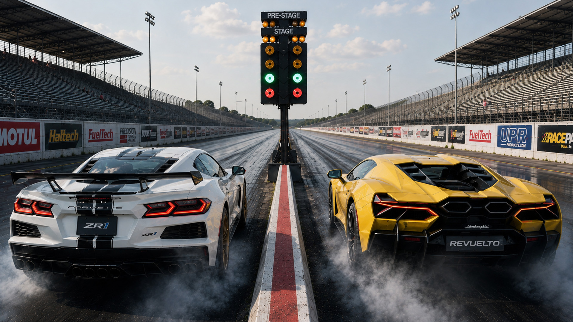 1,064HP Corvette ZR1 faces Lamborghini Revuelto drag race