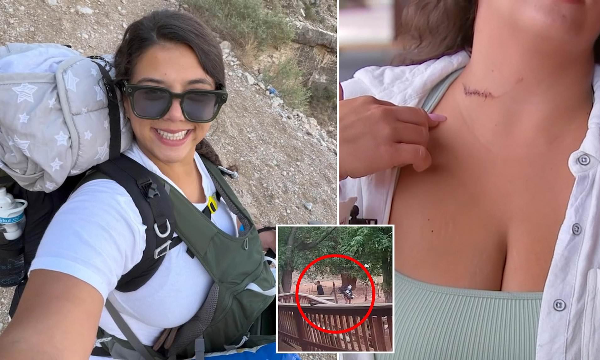 Woman's throat is slit during rabid attack by convicted felon on her birthday hike