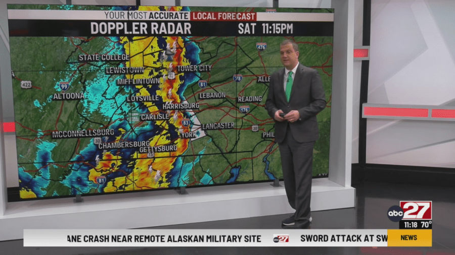 Showers and storms tonight, drier for Sunday