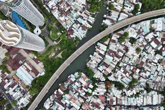 Rạch Văn Thánh qua phường Thạnh Mỹ Tây. Ảnh: Anh Tú