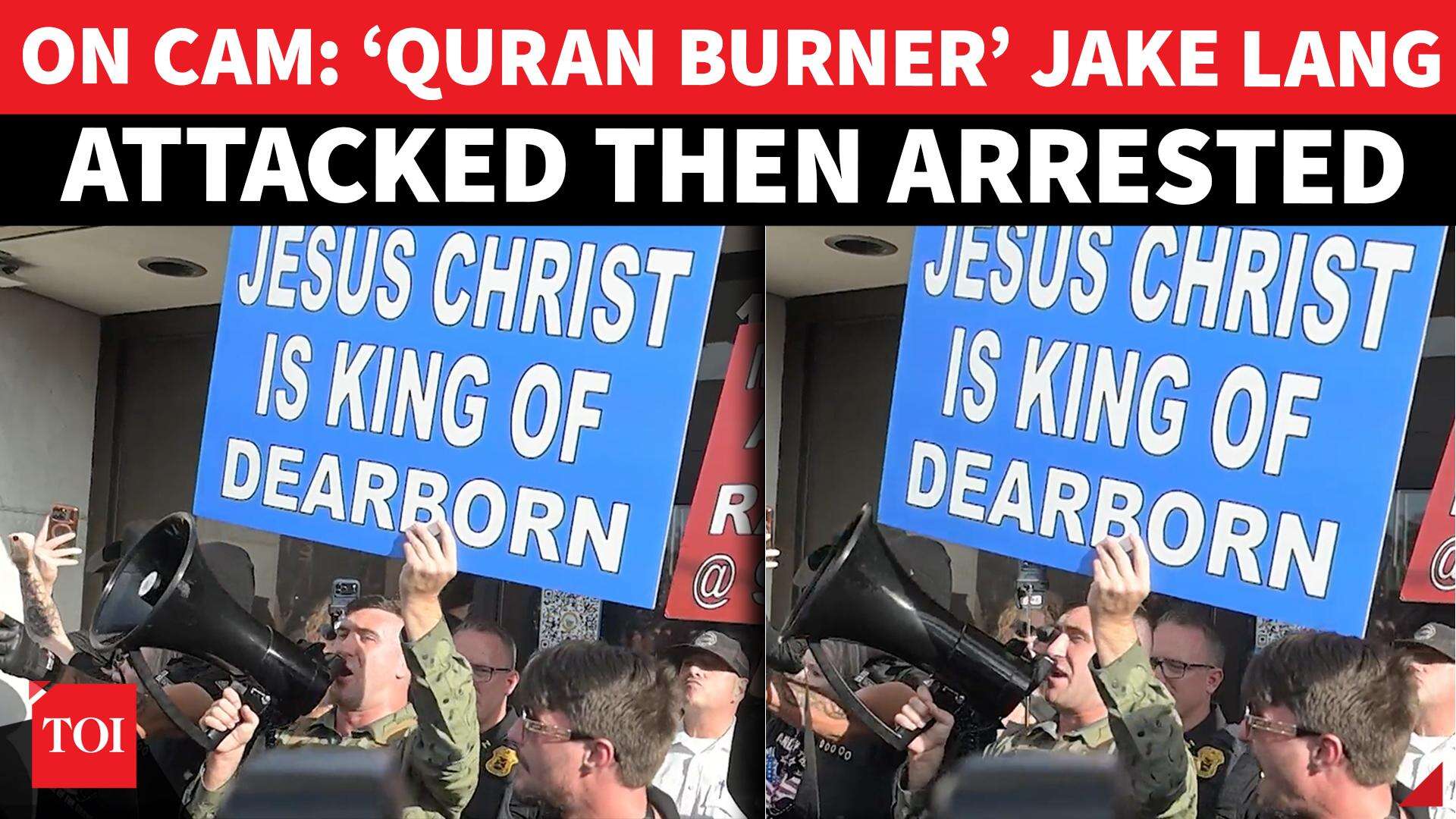 'Bloody Quran burner!': Jake Lang arrested after Minneapolis protest ...