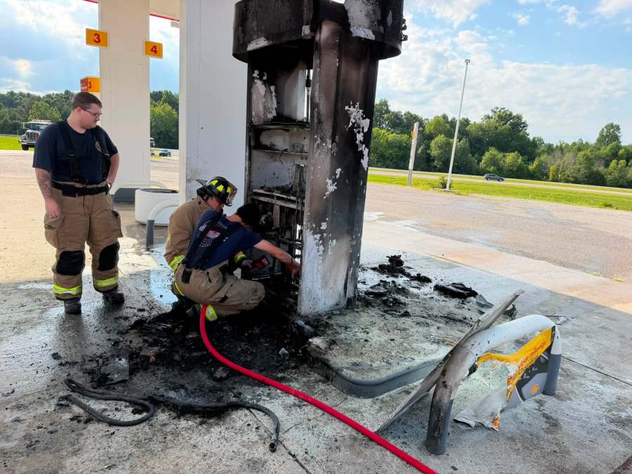 Multiple fire crews handle gas station fire, explosion