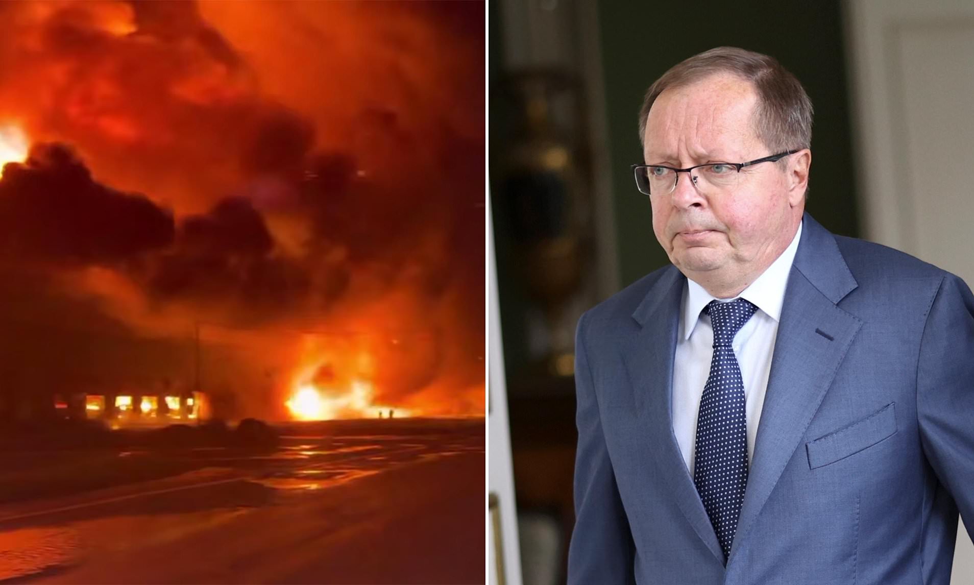 Ukraine strike on Russian Amazon hub sees hundreds evacuate - as Moscow withdraws British ambassador