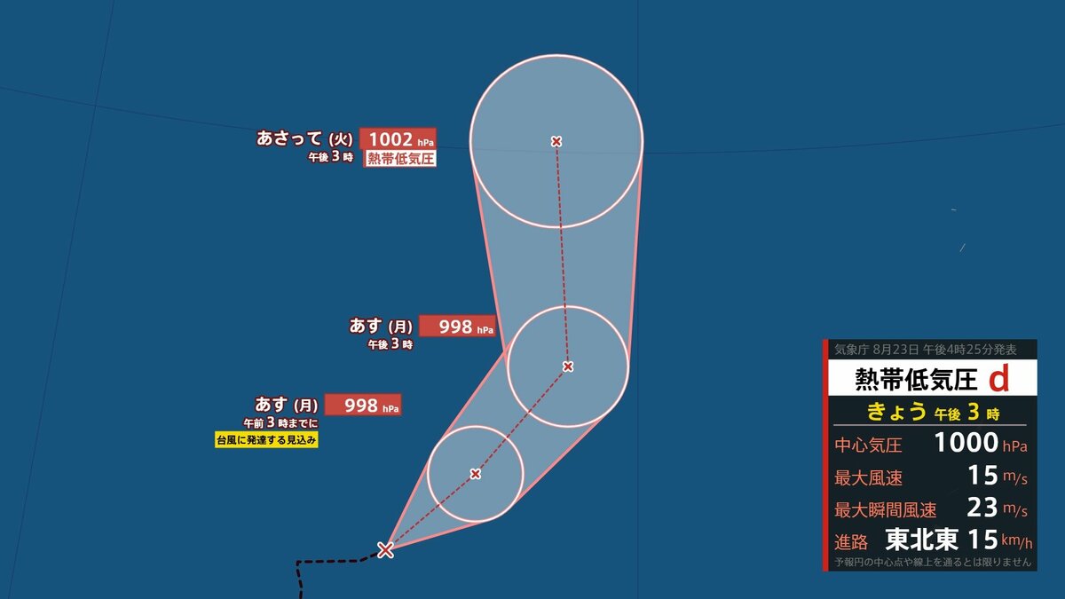 【台風情報】台風のたまご「熱帯低気圧d」発生中、12時間以内に台風に発達する見込み…今後の進路は? 9月3日までの雨・風シミュレーションで確認 ...