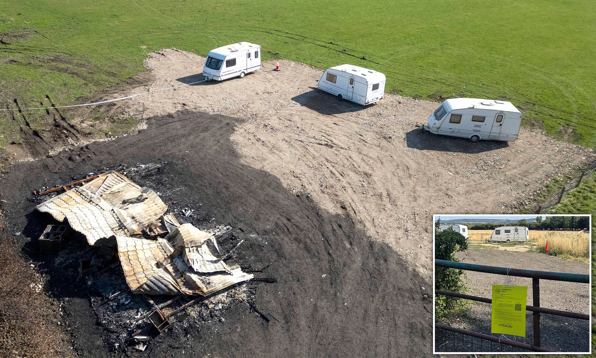 Travellers who held village to £600k ransom want caravans on site after 'blackmail' backfired