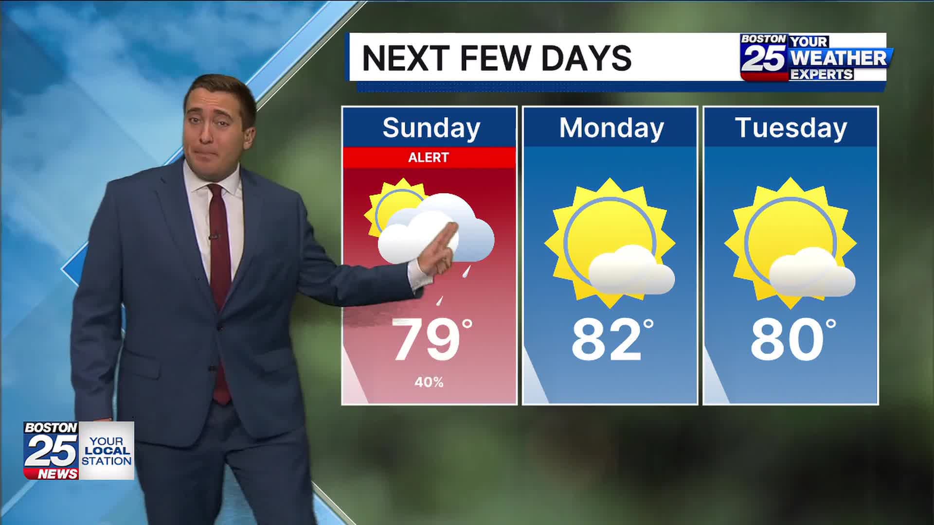 Few stronger storms possible today