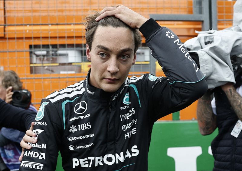 Motor racing - Russell defends Mercedes team orders against himself