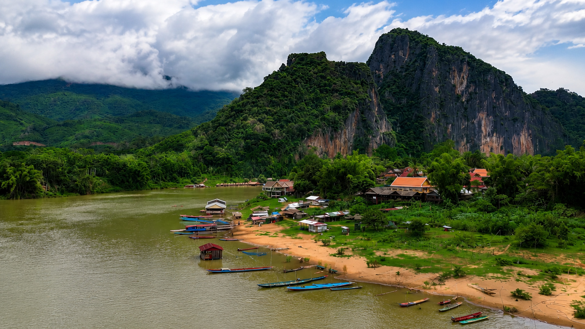 Boats are still essential in this riverside village