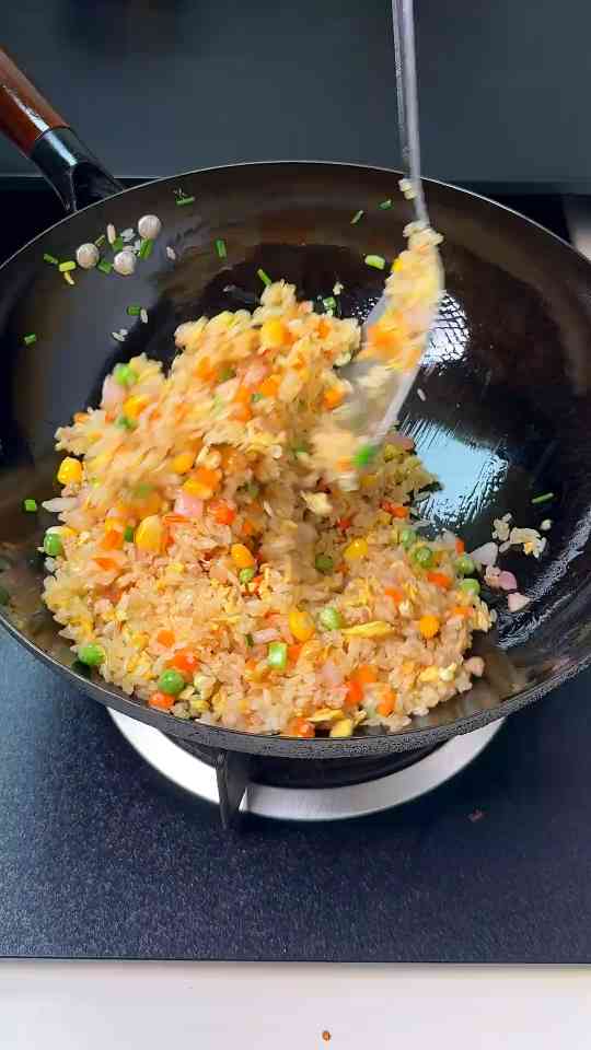 Family favorite pork fried rice made at home