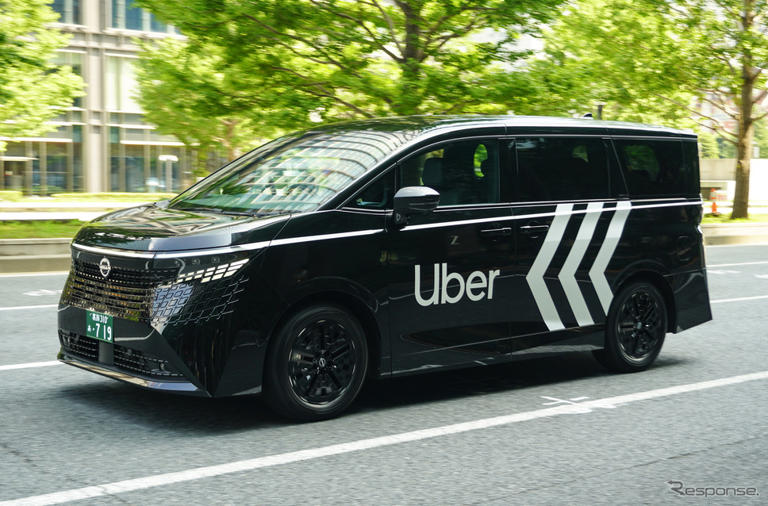 新型日産「エルグランド」がハイヤー配車サービス「Uberプレミアム」に導入、「静かでしなやかな走り」と太鼓判