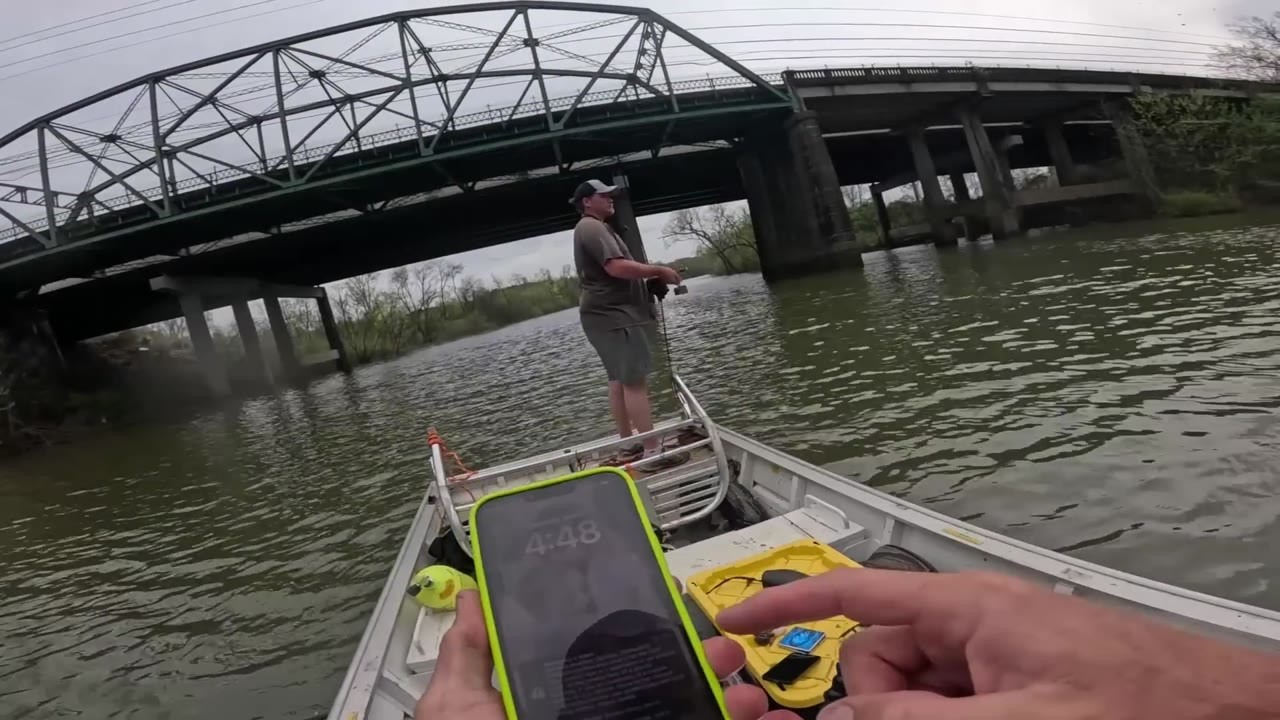 A tornado warning hit while they were magnet fishing - they kept ...