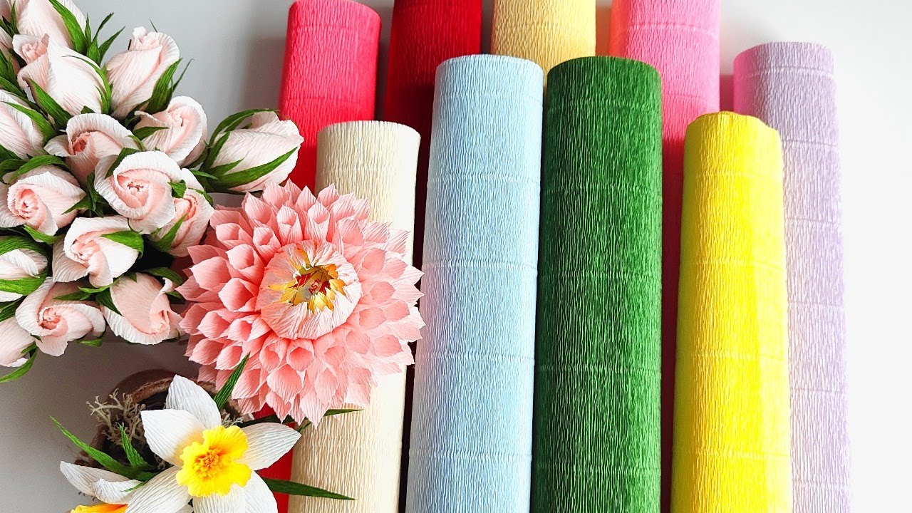 Five fresh spring crafts made with crepe paper