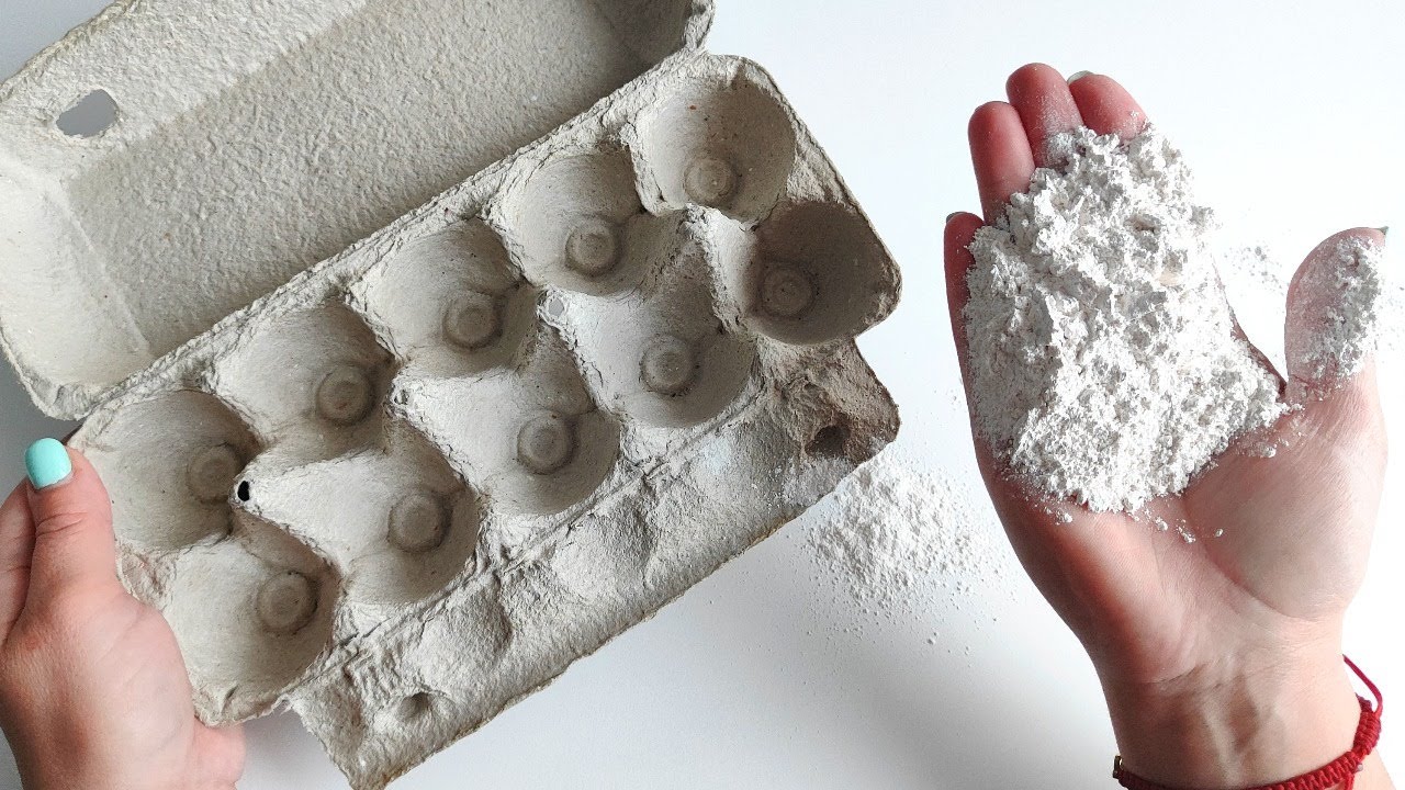 Unexpected egg carton crafts with plaster