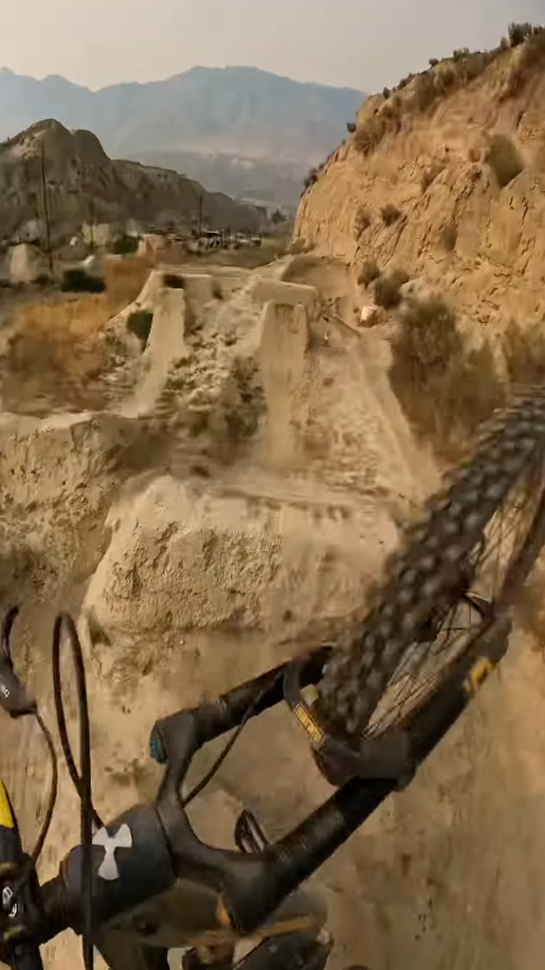 Insane slopeduro mountain bike riding down rugged trails