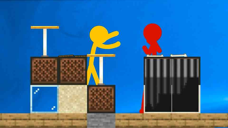 Note block battle weapon: Stick figures unleash sonic power