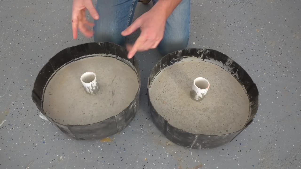 He made gym weights from a trash can because apparently dumbbells cost ...