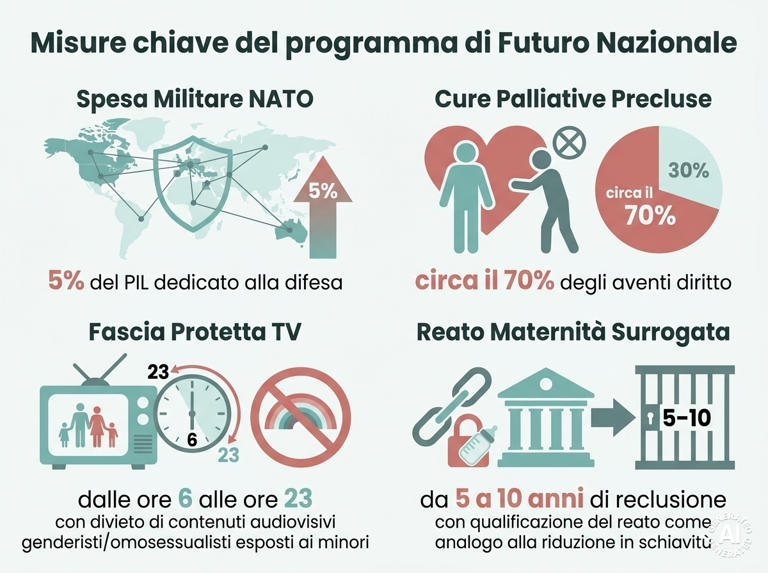 «L'aborto non è un diritto, via unioni civili e fine vita. Stop al gender in tv». Vannacci completa il suo programma
