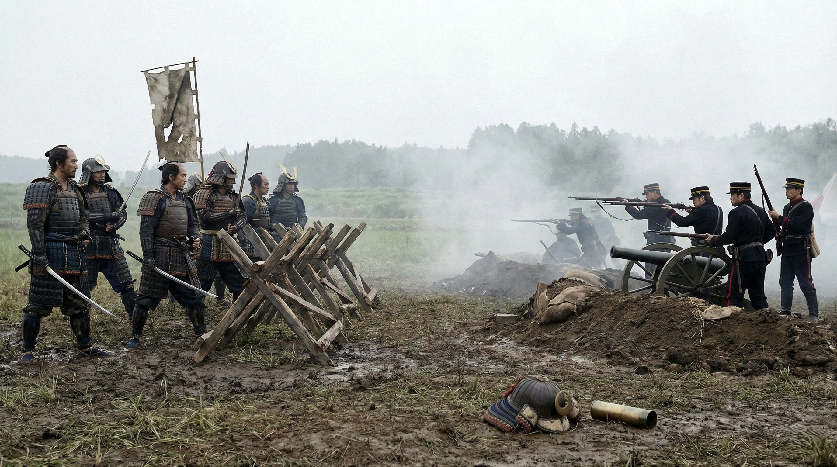 What happens when samurai fight a modern war