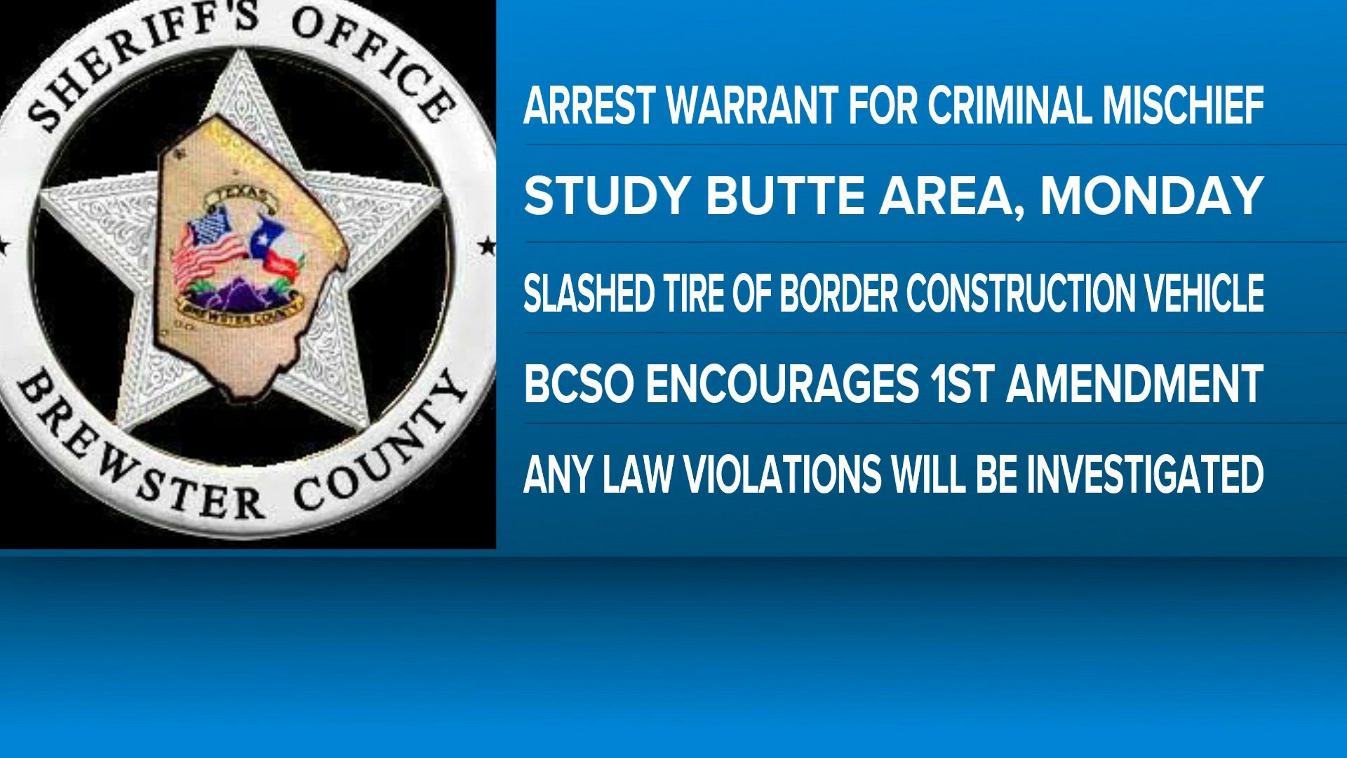 1 arrested after slashing tires of vehicle being used for border ...