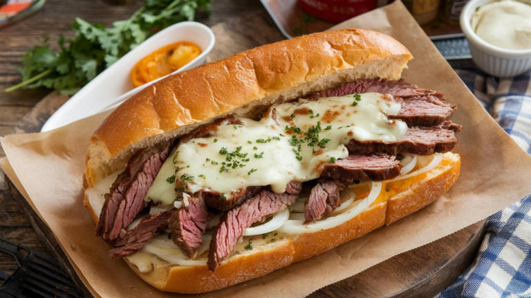 The easiest way to make Philly cheesesteak sandwiches is with a sheet pan