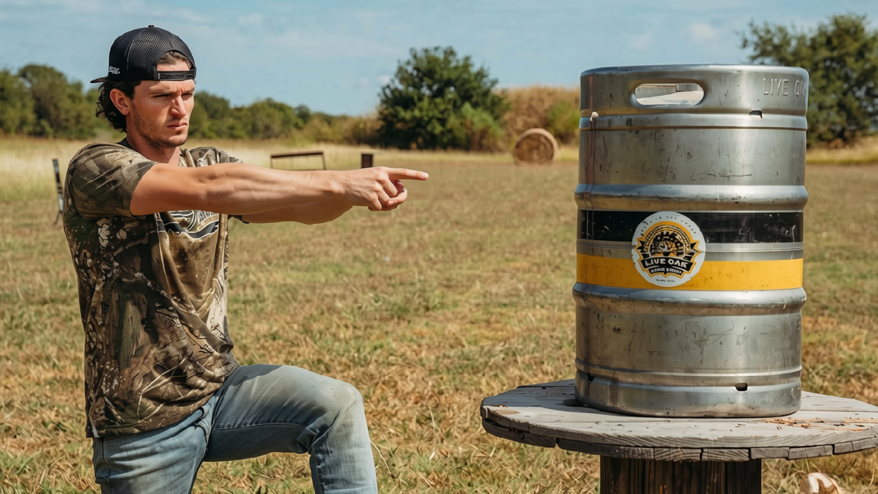 Not sure whether beer or steel would stop the bullet first - so they ...