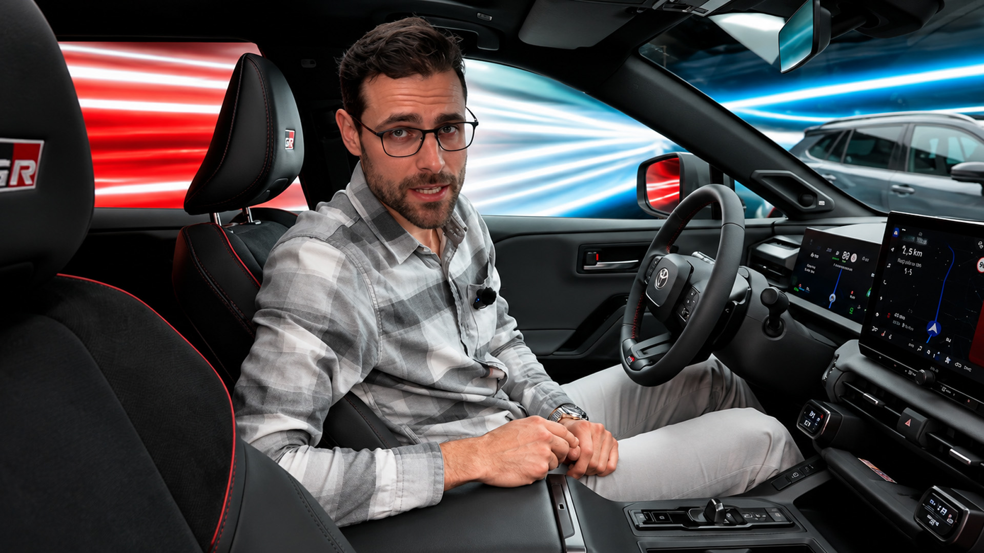 GR sport seats give the RAV4 cabin a distinctive character