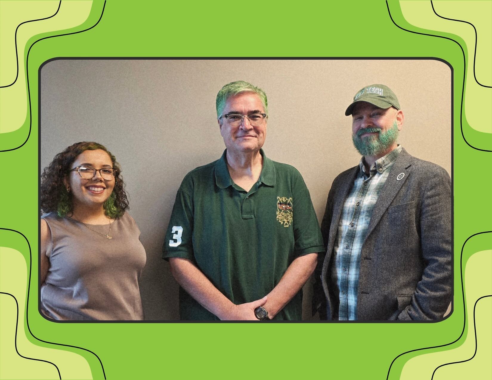 Ivy Tech teachers make good on 'green hair' promise for first day of class