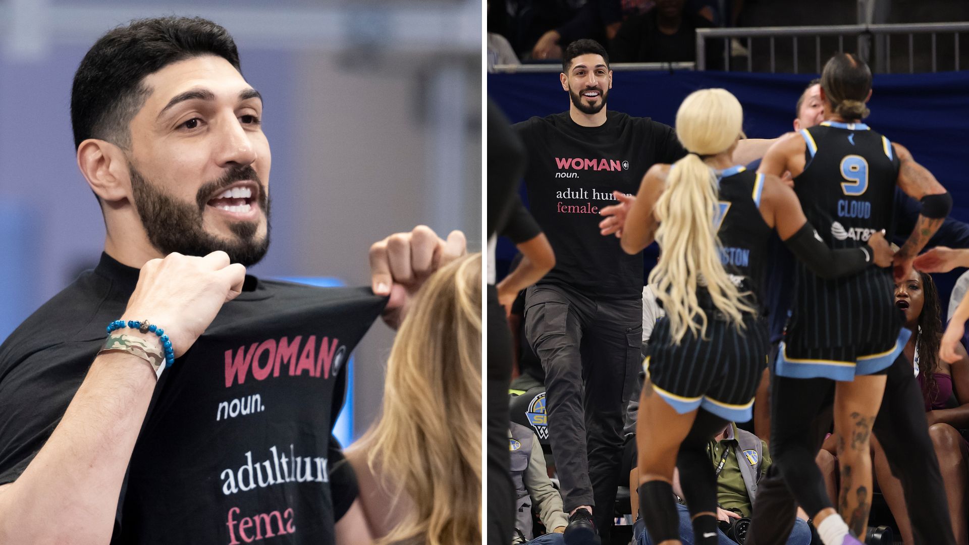 Former NBA player Enes Kanter Freedom escorted out of WNBA Sky-Fever game after courtside clash in latest transgender athlete controversy