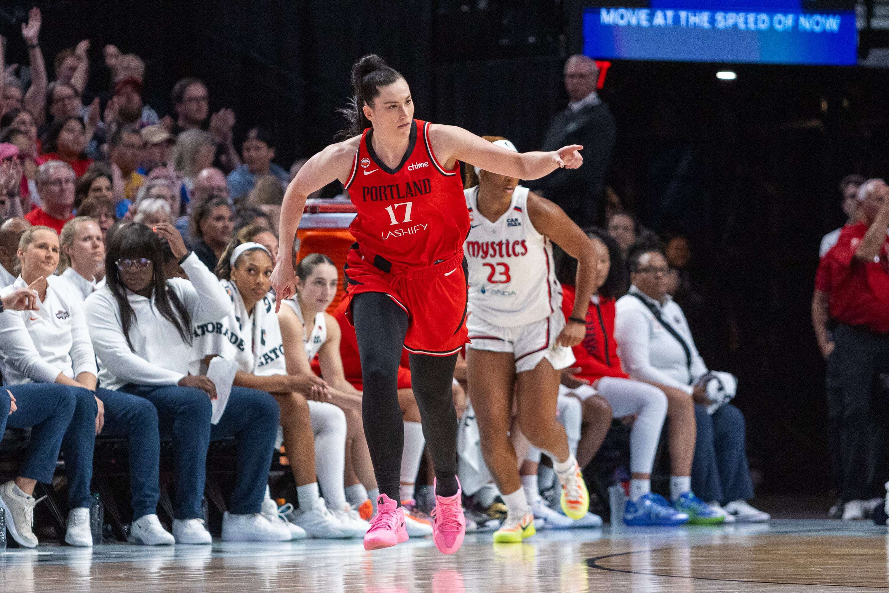 Portland Fire unveil Rose the glitter-breathing dragon at halftime