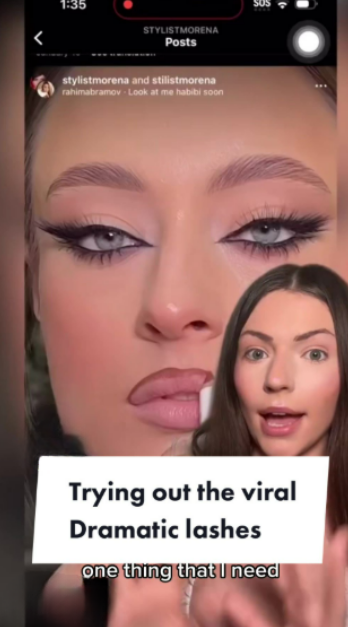 Dramatic cat eye lashes tutorial