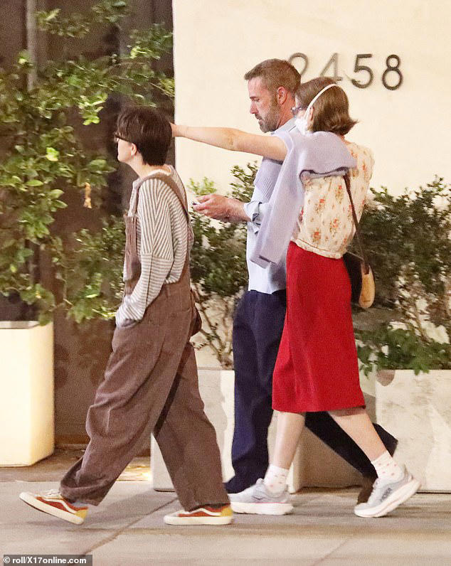 Absent from the scene was Affleck and Garner's youngest child, 14-year-old son Samuel