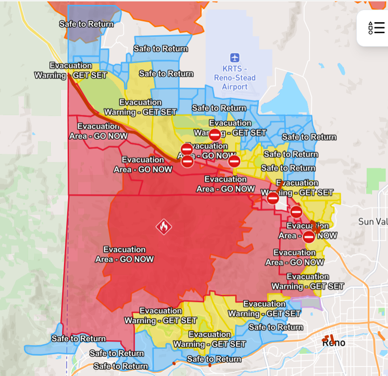 Reno Hawk Fire updates Monday: US 395 opens, more evacuations lifted
