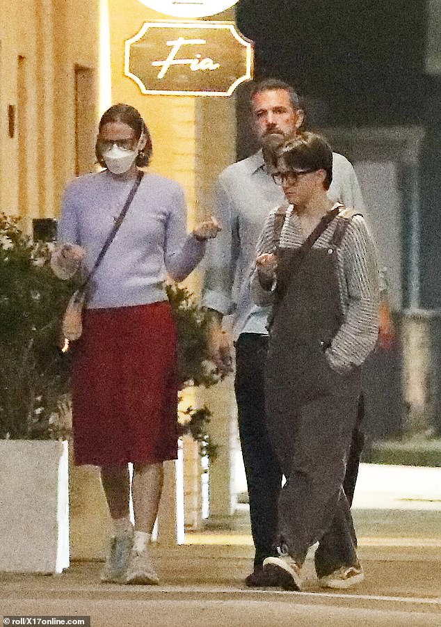 Ben Affleck spent time with two of his three kids on Saturday night in Los Angeles