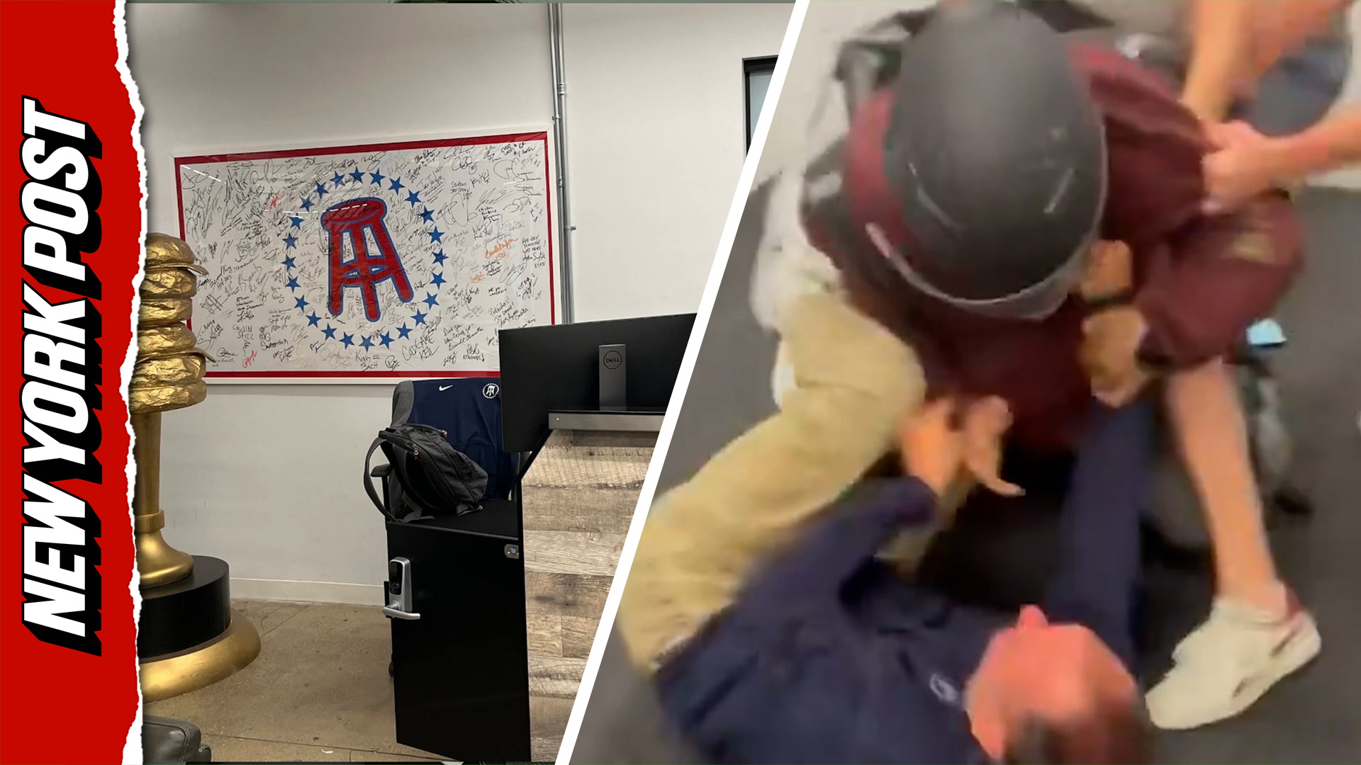 Wild scene at Barstool HQ as Uber Eats driver allegedly attacks ...