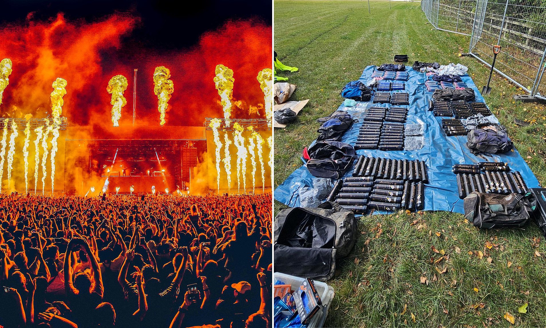 Ecstasy, ketamine and laughing gas are found buried underneath Creamfields festival site