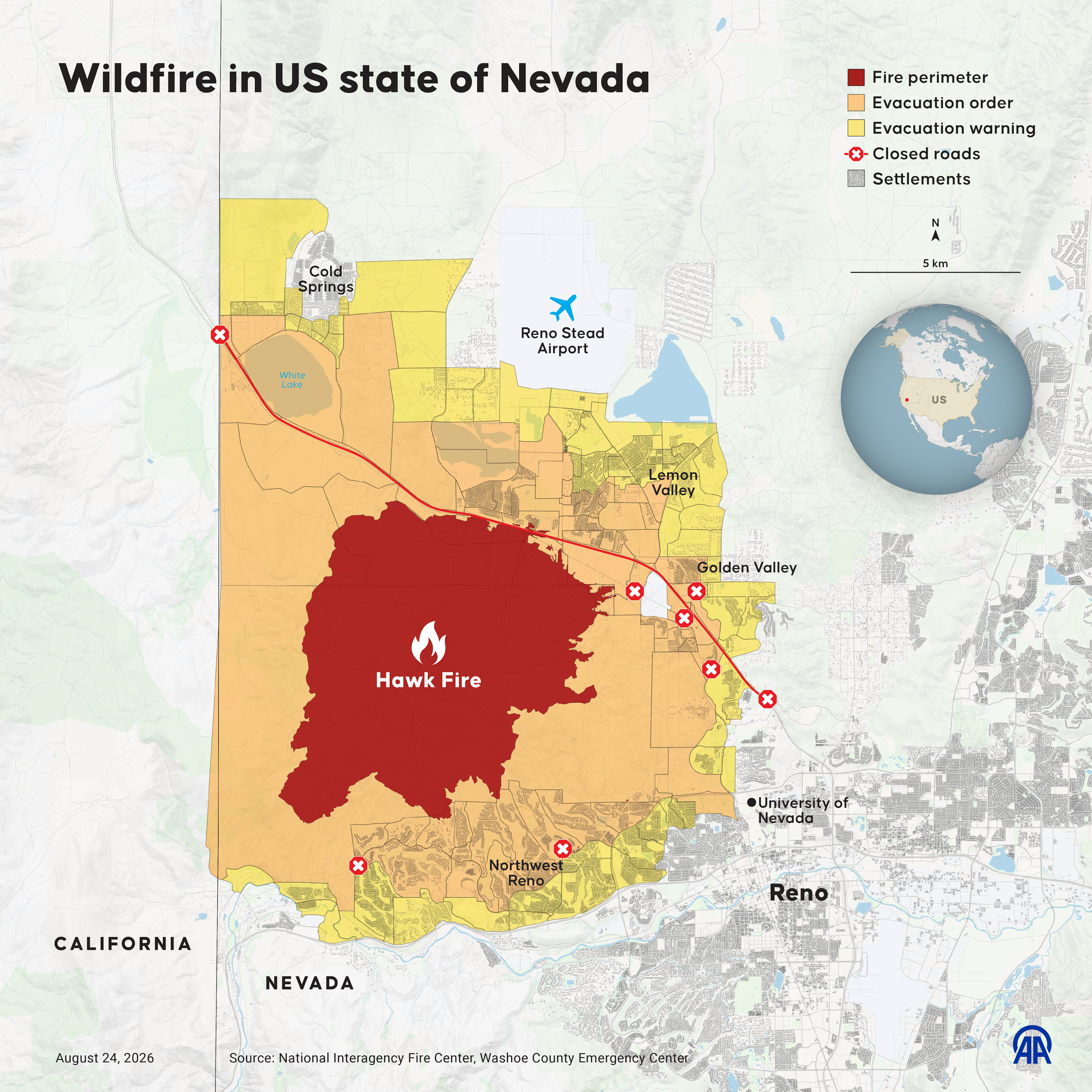 Reno wildfire forces tens of thousands to evacuate as fast-moving blaze ...