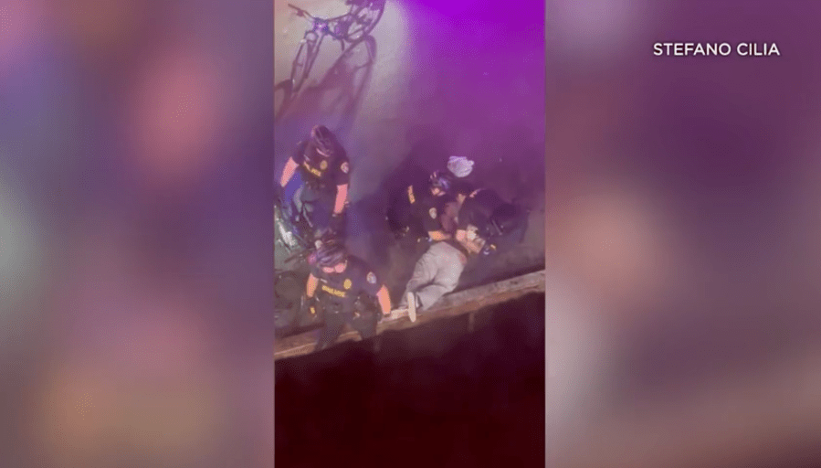 Video shows wild brawl outside Tacos El Gordo in San Diego's Gaslamp Quarter
