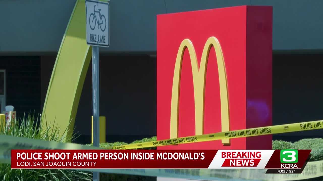 Suspect killed in shooting involving at least one officer at Lodi McDonald's, police say