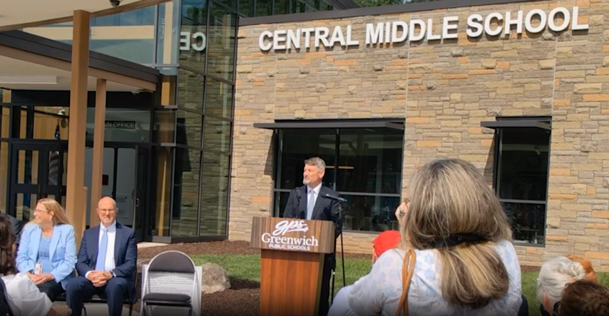 Ribbon-cutting ceremony held for Greenwich middle school