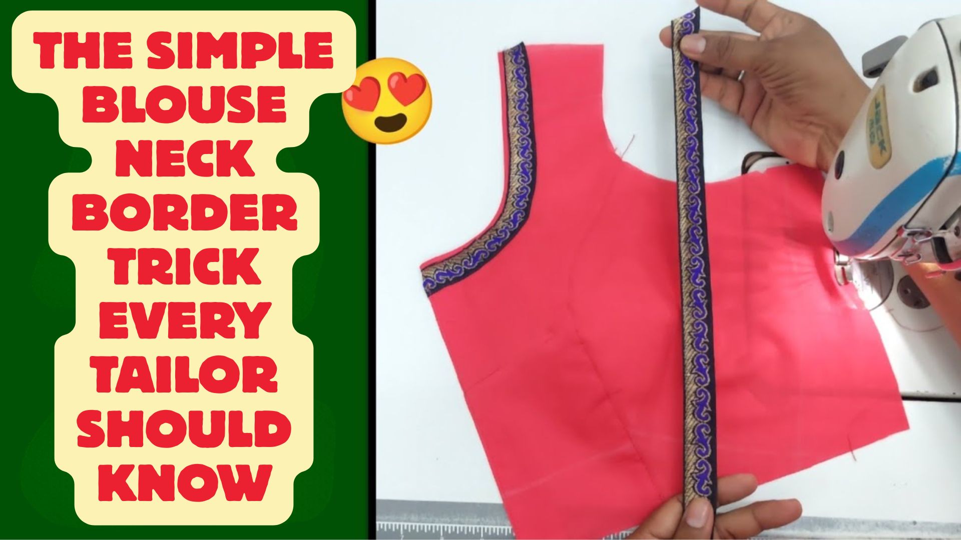 The simple blouse neck border trick every tailor should know