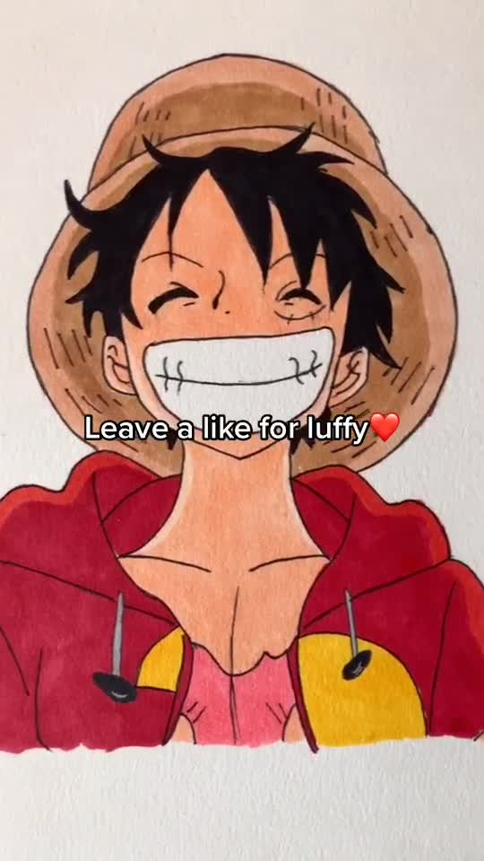 Luffy fan art in anime style