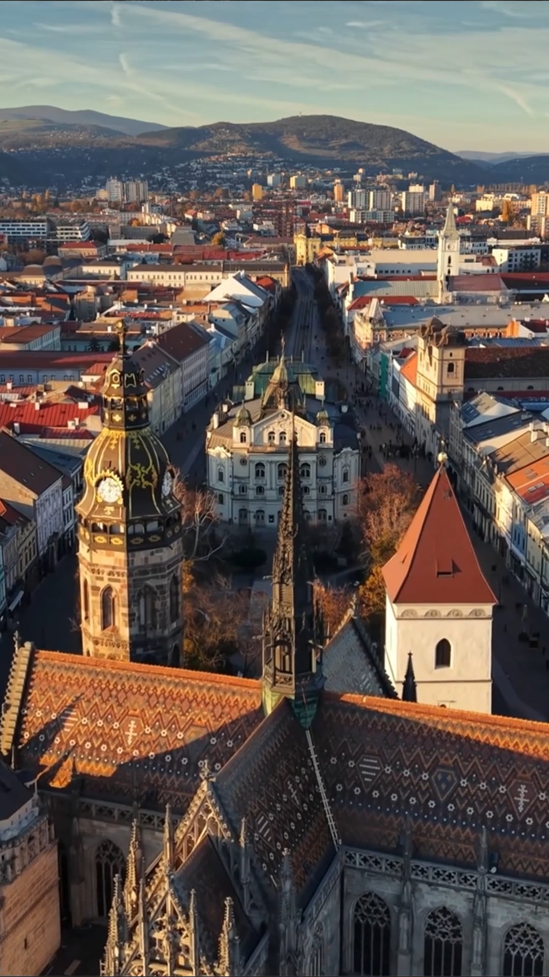 Košice, Slovakiet: Drone opdager historiske østlige hub.