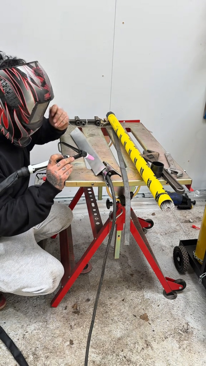 Trying out new TIG welding equipment